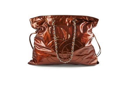 Deal of The Week  - Chanel Large Metallic Patent Tote Bronze 12 Series Sale