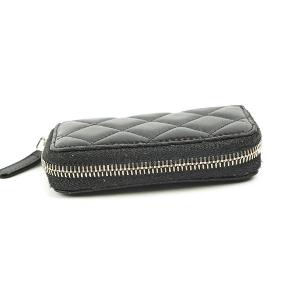 Chanel Zipper Wallet Lambskin Black - Series 22 on Sale