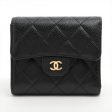 Chanel Tri Folded Caviar Black Wallet - Microchipped Cheap