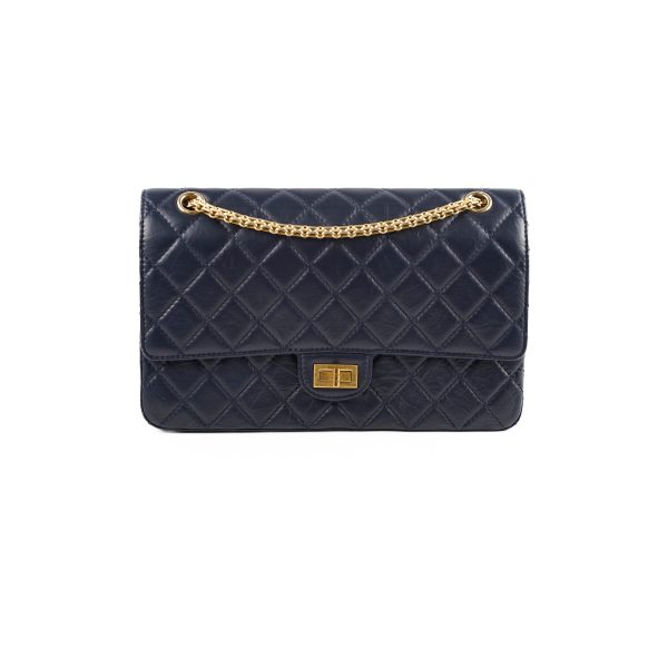 Chanel Reissue 226 Navy Calfskin - Series 24 Sale