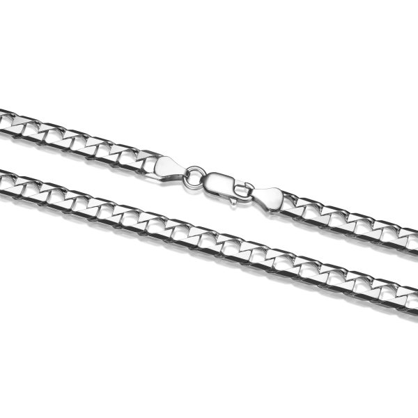 ETHOS RHOD PLTD 220 SQUARE CURB CHAIN 22  on Sale