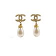 Chanel CC Logo Pearl Drop Earrings Costume Jewellery Supply