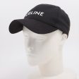 Celine Logo Black Baseball Cap Size Medium For Cheap