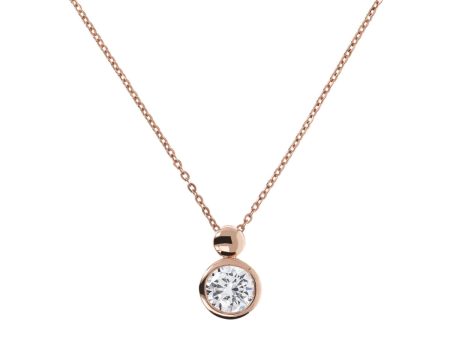 Bronzallure Cubic Zirconia Round Pendant Necklace Online