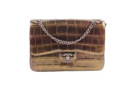 Chanel Metallic Aligator Jumbo 14 Series Cheap