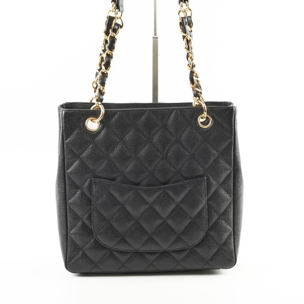 Chanel Caviar PST Petite Shopping Tote Black Online Hot Sale