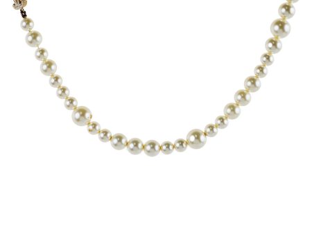 Chanel Pearl Long CC Logo Necklace Costume Jewellery on Sale