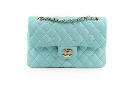 Chanel Small Classic Double Flap Bag Caviar Tiffany Blue 2019 Online Hot Sale