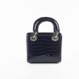 Dior Lady Dior Mini Navy Blue Online Hot Sale