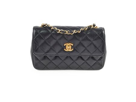 Chanel Vintage Matelasse Lambskin Bag Black For Discount