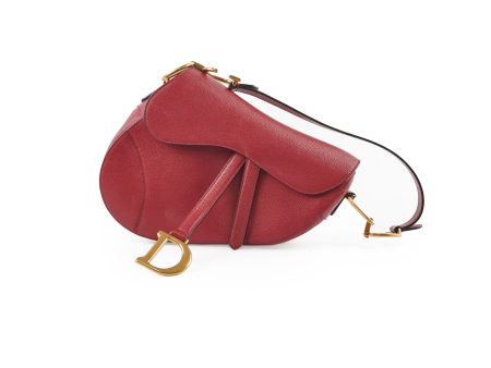 Christian Dior Saddle Bag Burgundy For Discount