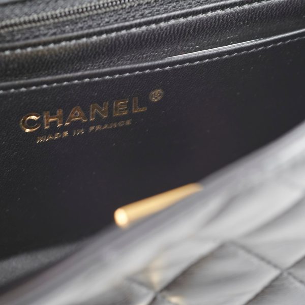 Chanel Mini Rectangle Lambskin Black Microchip For Cheap