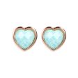 Bronzallure Heart Shaped  Turquoise - Amazon Studs For Sale