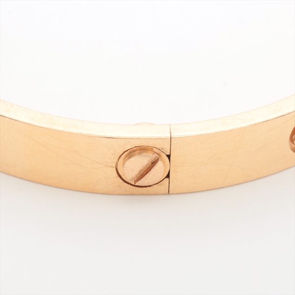 Cartier Love Rose Pink Gold Bracelet Size 17 Hot on Sale