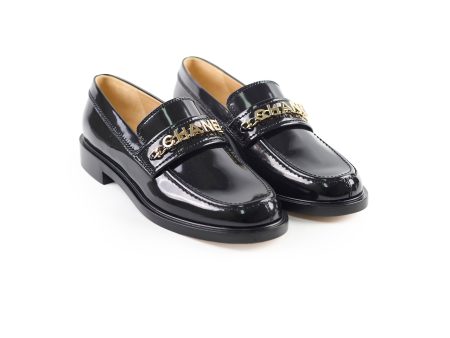 Chanel Patent Loafers Black Size 41C Sale