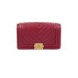 Chanel Old Medium Boy Red Chevron Caviar - Series 26 Discount