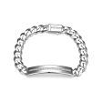 ETHOS  ID  RHOD PLTD CRTD WHITE SAPPHIRE ID (9.5X48.5) BRACELET 8.5  Online Hot Sale