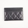 Chanel Black Lambskin Cardholder - Series 27 on Sale