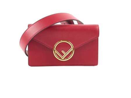 Fendi 2 In 1 Red Leather Belt Crossbody Bag Sale