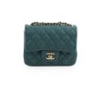 Chanel Caviar Mini Square Flap Turquoise Series 24 Sale