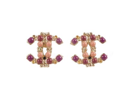 Chanel Beaded CC Earrings Costume Jewellery on Sale