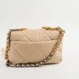 Chanel 19 Small Beige Lambskin Crossbody Bag Series 30 Discount