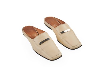 Fendi Cream Flat Mules Nappa Avorio 37.5 Discount