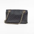 Chanel Logo Enchained Quilted Calfskin Medium Black Flap Bag Sale