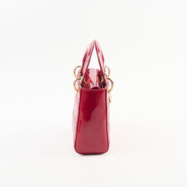 Christian Dior Mini Lady Dior Patent Red Crossbody For Cheap