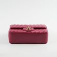 Chanel Mini Rectangular Dark Pink Chevron Lambskin Supply