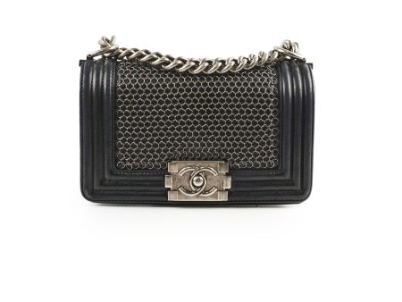 Chanel Small Boy Chainmail Bag Black Sale