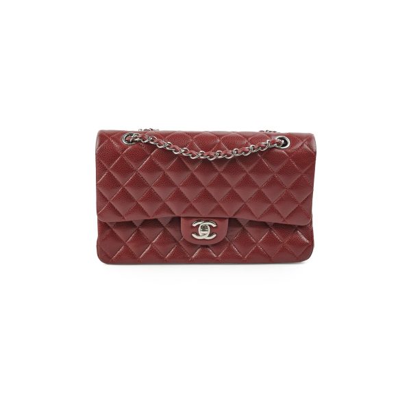 Chanel Classic Flap Medium Large M L Caviar Burgundy - Series 15 Online now