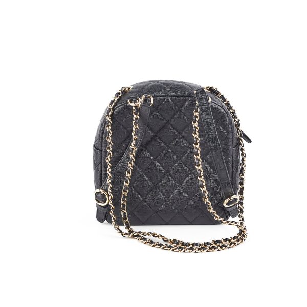 Chanel Mini Caviar Black Backpack - Series 26 on Sale