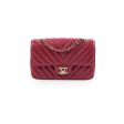 Chanel Mini Rectangular Dark Pink Chevron Lambskin Supply