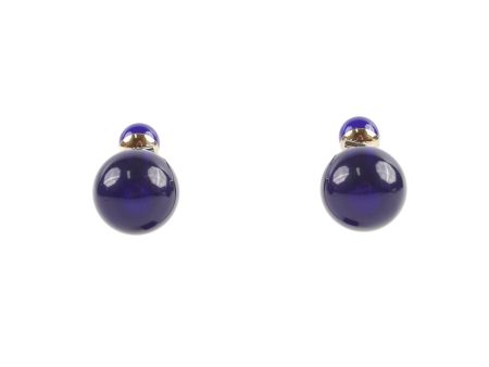 Christian Dior Tribal Earrings Blue Discount