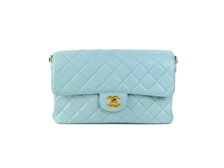 Chanel Vintage Double Side Flap Bag Blue Online Sale