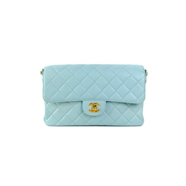 Chanel Vintage Double Side Flap Bag Blue Online Sale