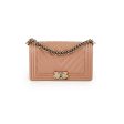 Chanel Old Medium Boy Caviar Beige For Discount