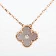 Van Cleef & Arpels Vintage Alhambra 2014 Limited Edition Holiday Grey Mother Of Pearl Diamond Necklace Supply