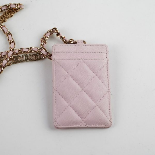 Chanel Caviar ID Crad Holder Pink Online Sale