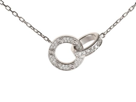 Cartier White Gold Love Necklace Diamonds For Discount