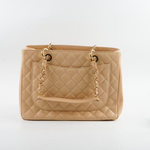 Chanel GST Caviar Beige Shoulder Bag - Series 20 on Sale