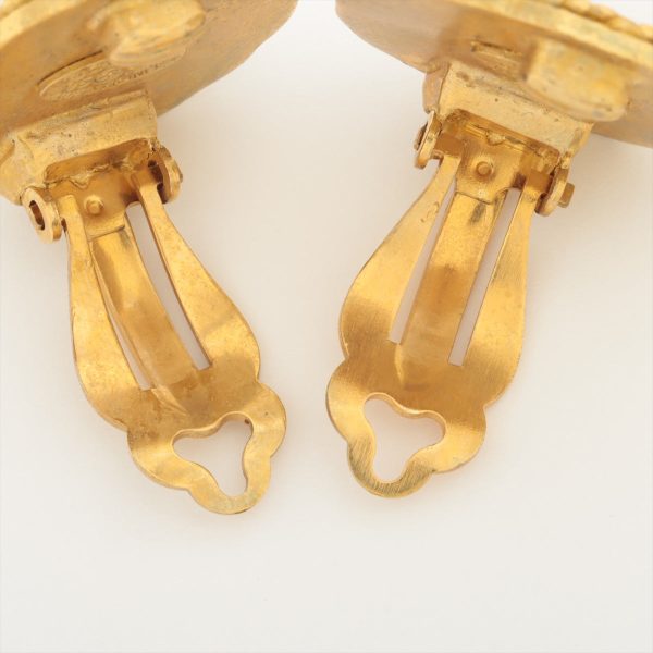 Chanel Coco Logo Gold Clip On Earrings Costume Jewellery Online Hot Sale