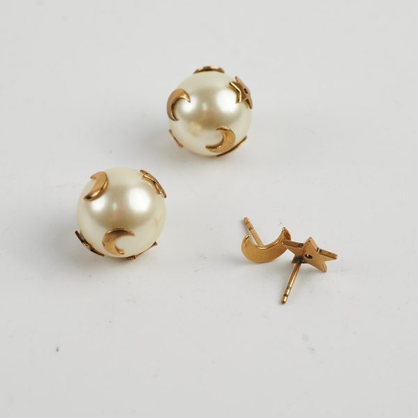 Christian Dior Star Moon Pearl Earrings Online