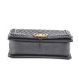 Chanel Old Medium Boy Caviar Chevron Black Fashion