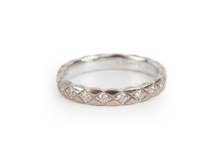 Chanel Coco Crush Ring Mini Model White Gold Diamond Size 55 HOLD AV Sale