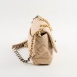 Chanel 19 Small Beige Lambskin Crossbody Bag Series 30 Discount