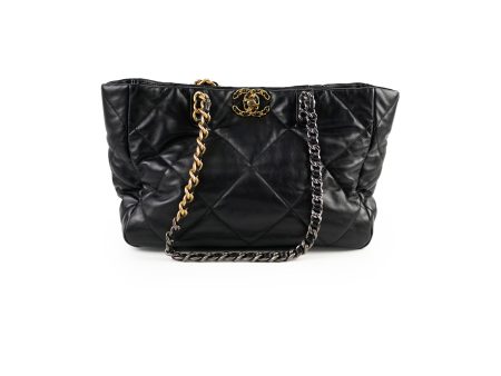 Chanel 19 Black Shoulder Tote Bag- Microchipped 2022 Fashion