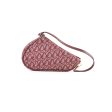 Christian Dior Mini Vintage Saddle Shoulder Bag Burgundy For Sale