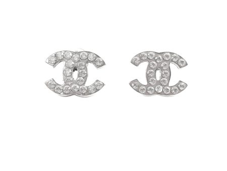 Chanel CC Logo Crystal Earrings Supply